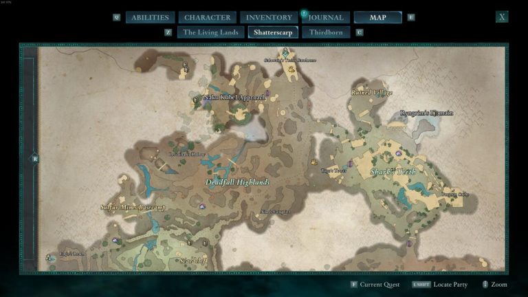 Explorando Shatterscarp: Descubra Mapeamento Completo e Pontos de Interesse em Avowed