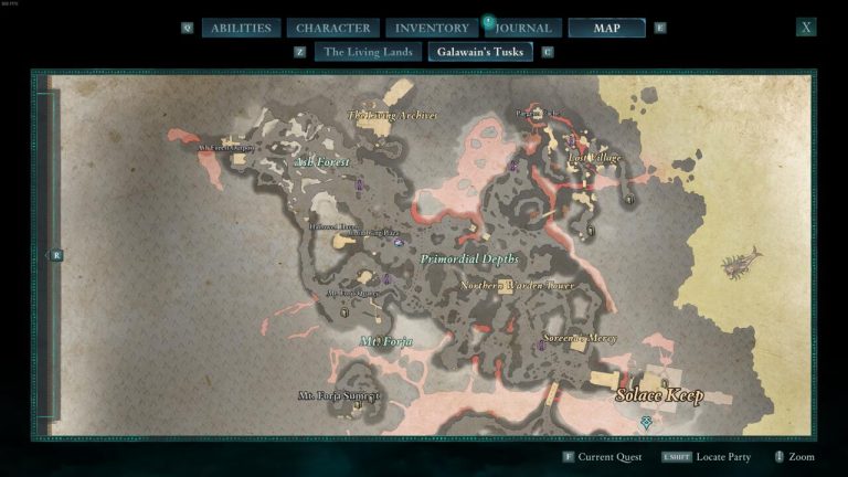 Aventuras em Galawain’s Tusks: Descubra o Mapa e os Principais Pontos de Interesse em Avowed