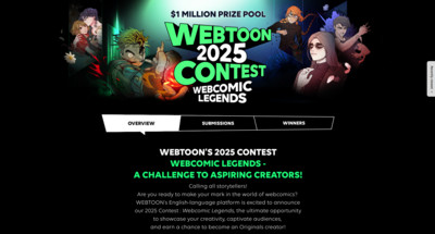 WEBTOON Lança Concurso Para Fomentar Novos Talentos Com Prêmios Que Ultrapassam US$1 Milhão