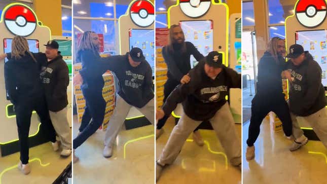 Briga Na Frente De Uma Máquina De Vending De Pokémon: Adultos Se Estranham Por Cartões Valiosos