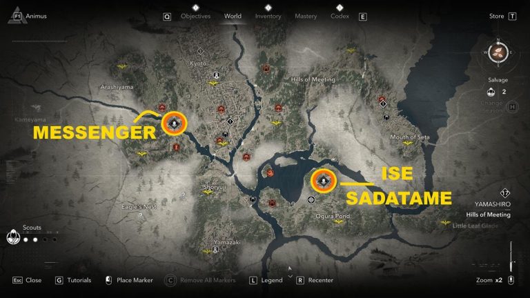 Localização de Ise Sadatame e o mensageiro em Assassin’s Creed: Shadows é revelada em novo guia