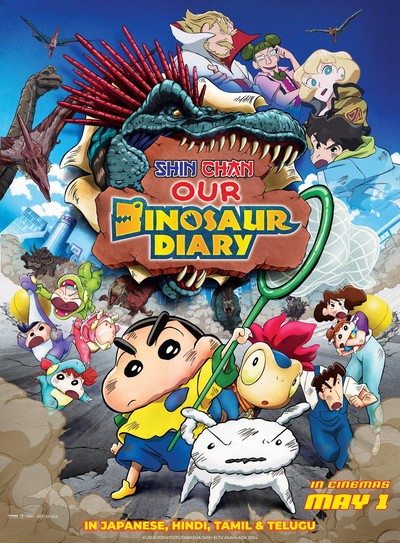 Filme de animação “Shin-chan: Nosso Diário dos Dinossauros” estreia nos cinemas indianos em 1º de maio