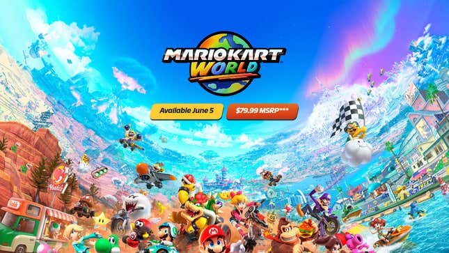 Nintendo apresenta Mario Kart World para Switch 2 com preço surpreendente de $80